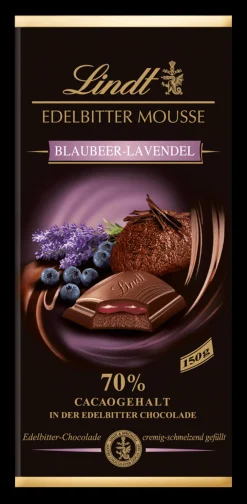 Online Edelbitter Mousse Blaubeer-Lavendel, 150g Tafeln|Frucht