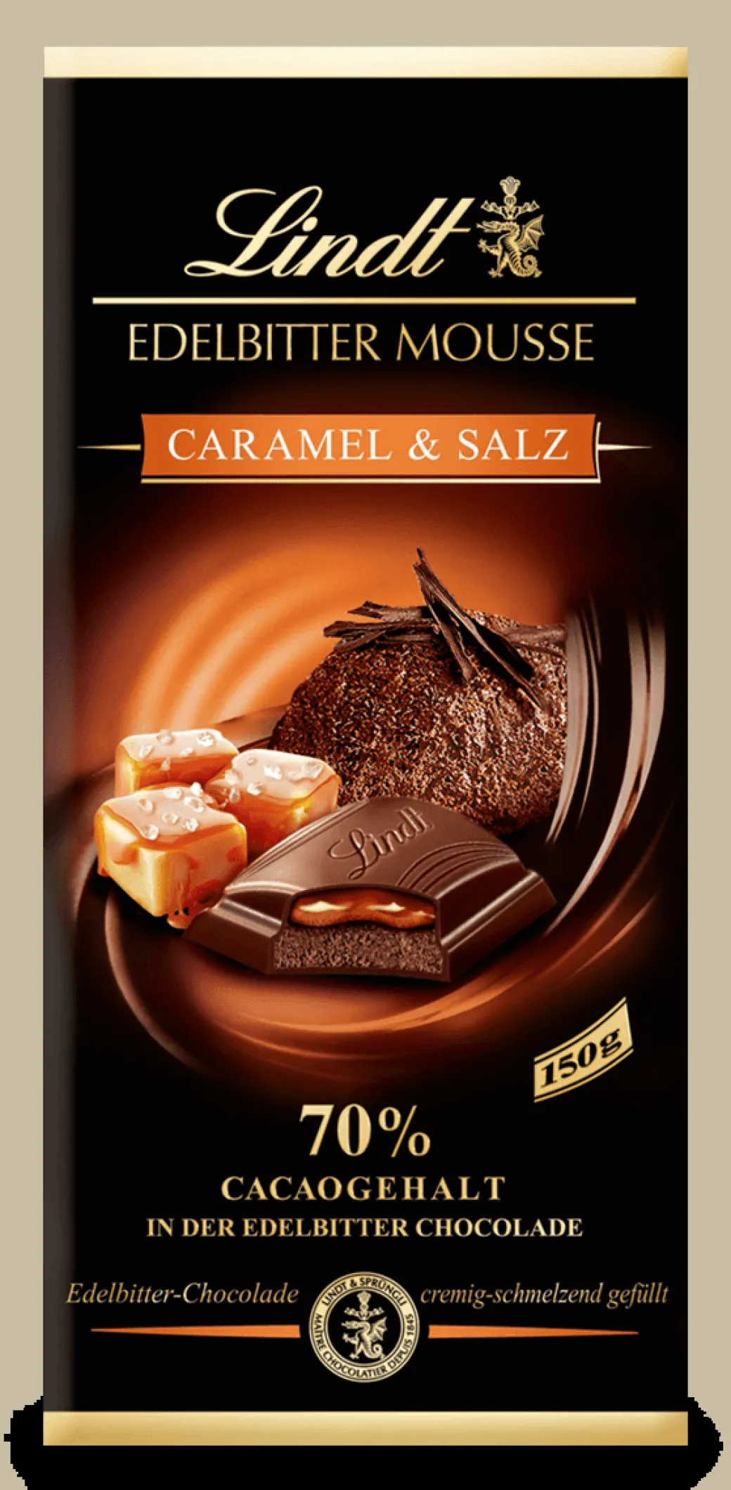 Fashion Edelbitter Mousse Caramel & Salz, 150g Tafeln|Karamell