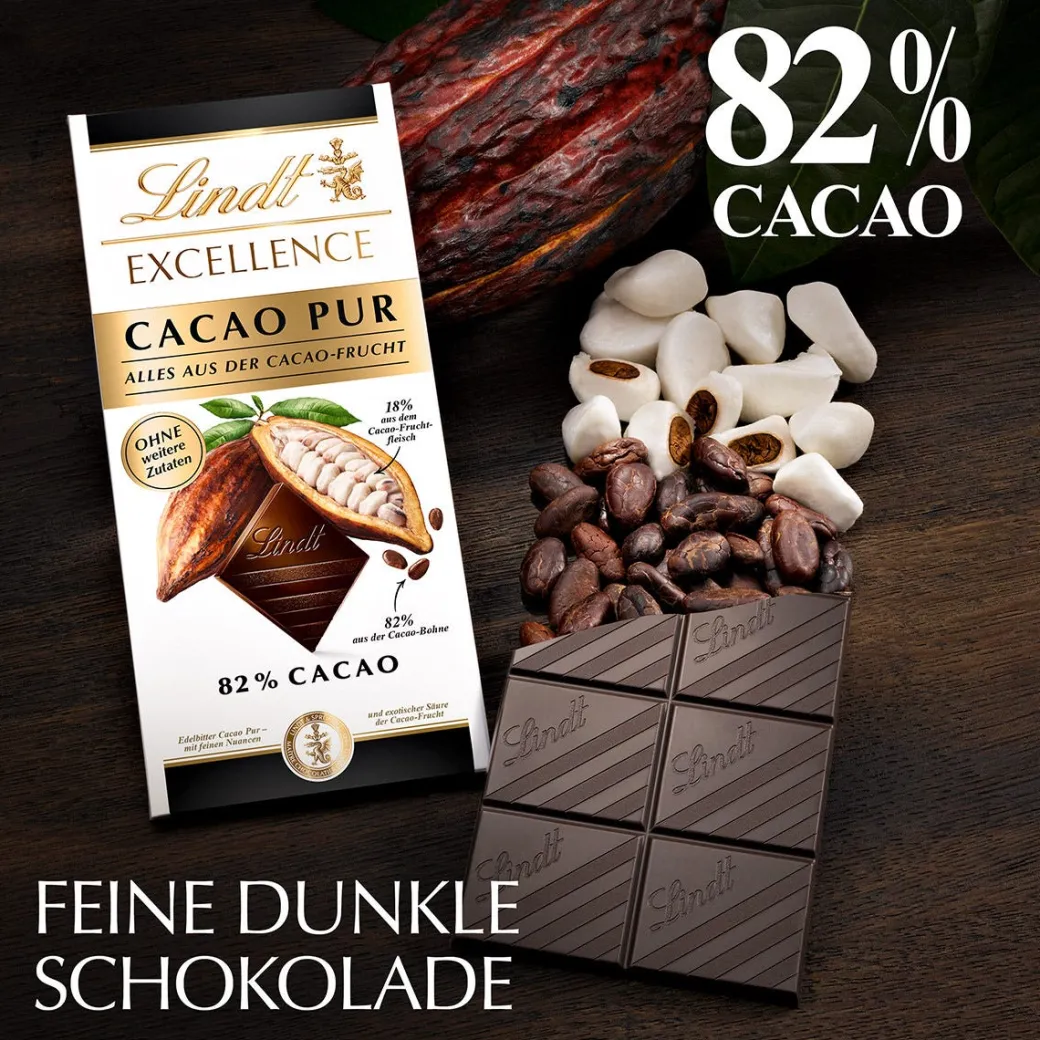 Clearance EXCELLENCE Cacao Pur, 80g Tafeln|Vegan