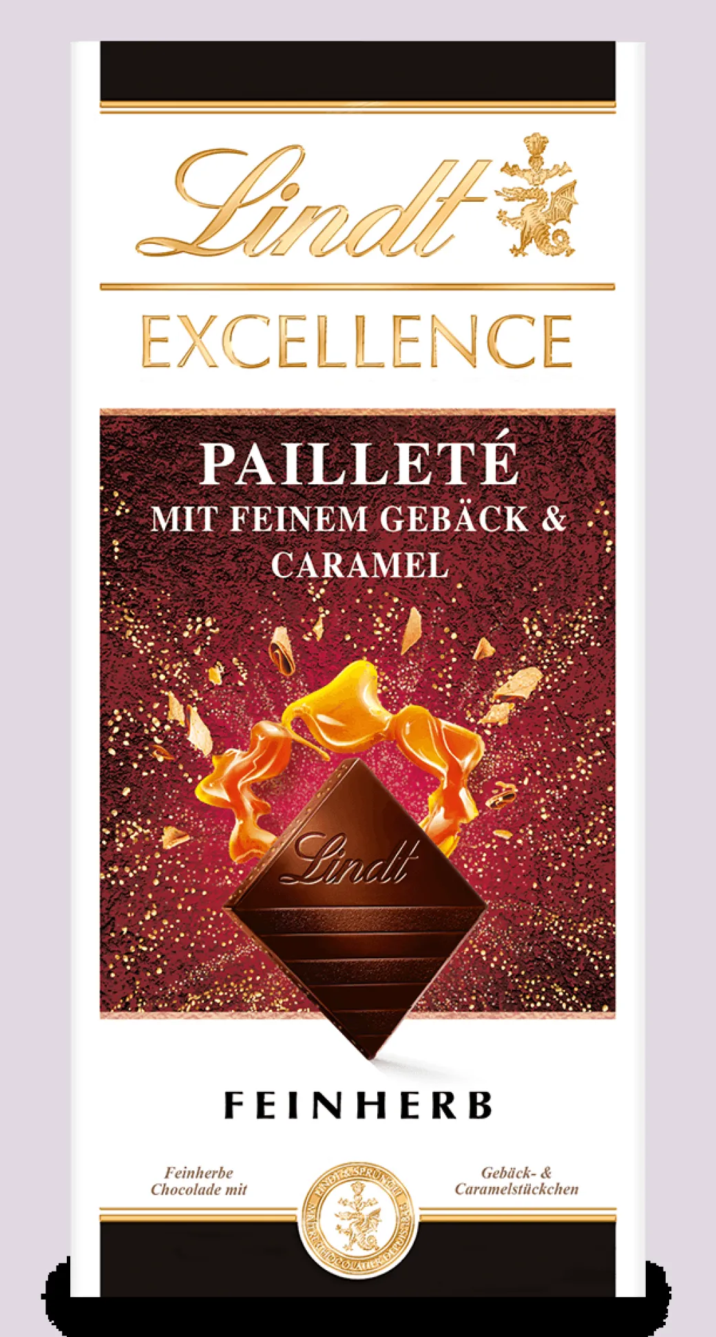 Sale EXCELLENCE Pailleté mit feinem Gebäck & Caramel, 100g Tafeln|Dunkel
