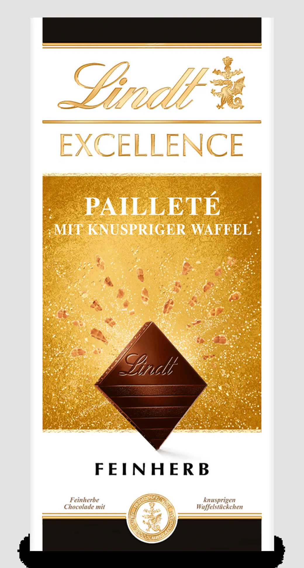 Clearance EXCELLENCE Pailleté mit knuspriger Waffel, 100g Tafeln|Dunkel