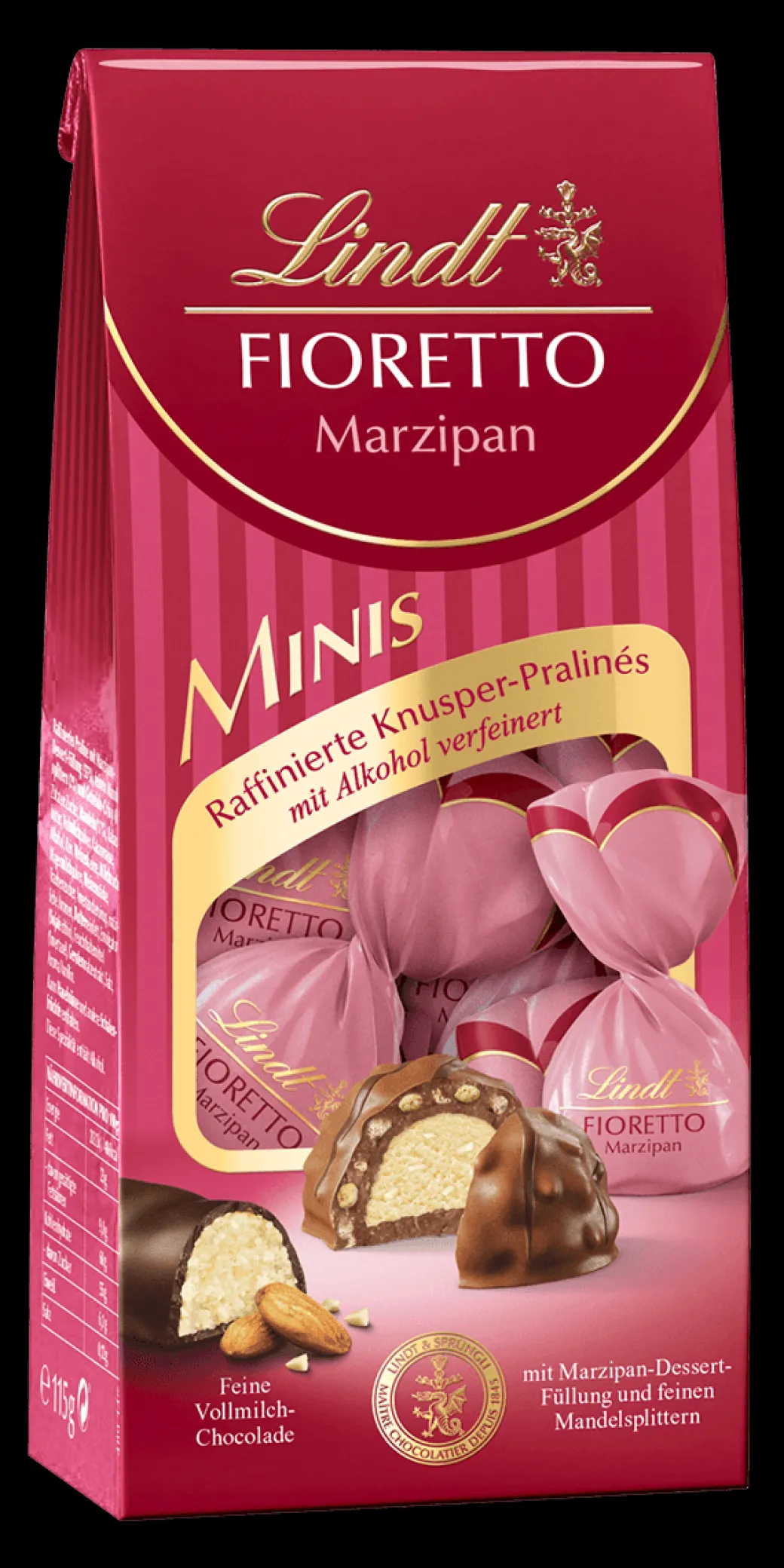 New FIORETTO Minis Marzipan, 115g Mit Alkohol|Marzipan