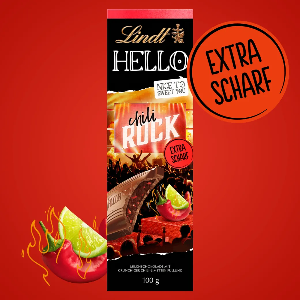 Clearance HELLO Festival Chili Rock, 100g Tafeln