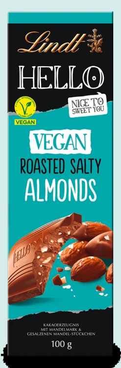 Online HELLO Vegan Roasted Salty Almonds, 100g Tafeln|Vegan