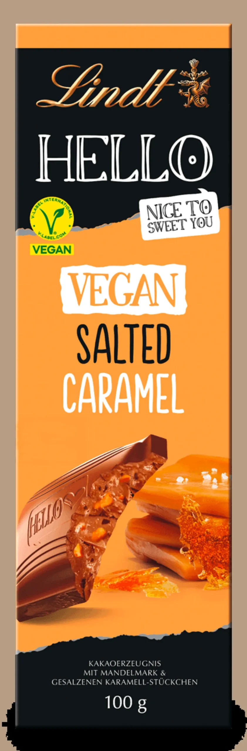 Hot HELLO Vegan Salted Caramel, 100g Tafeln|Vegan