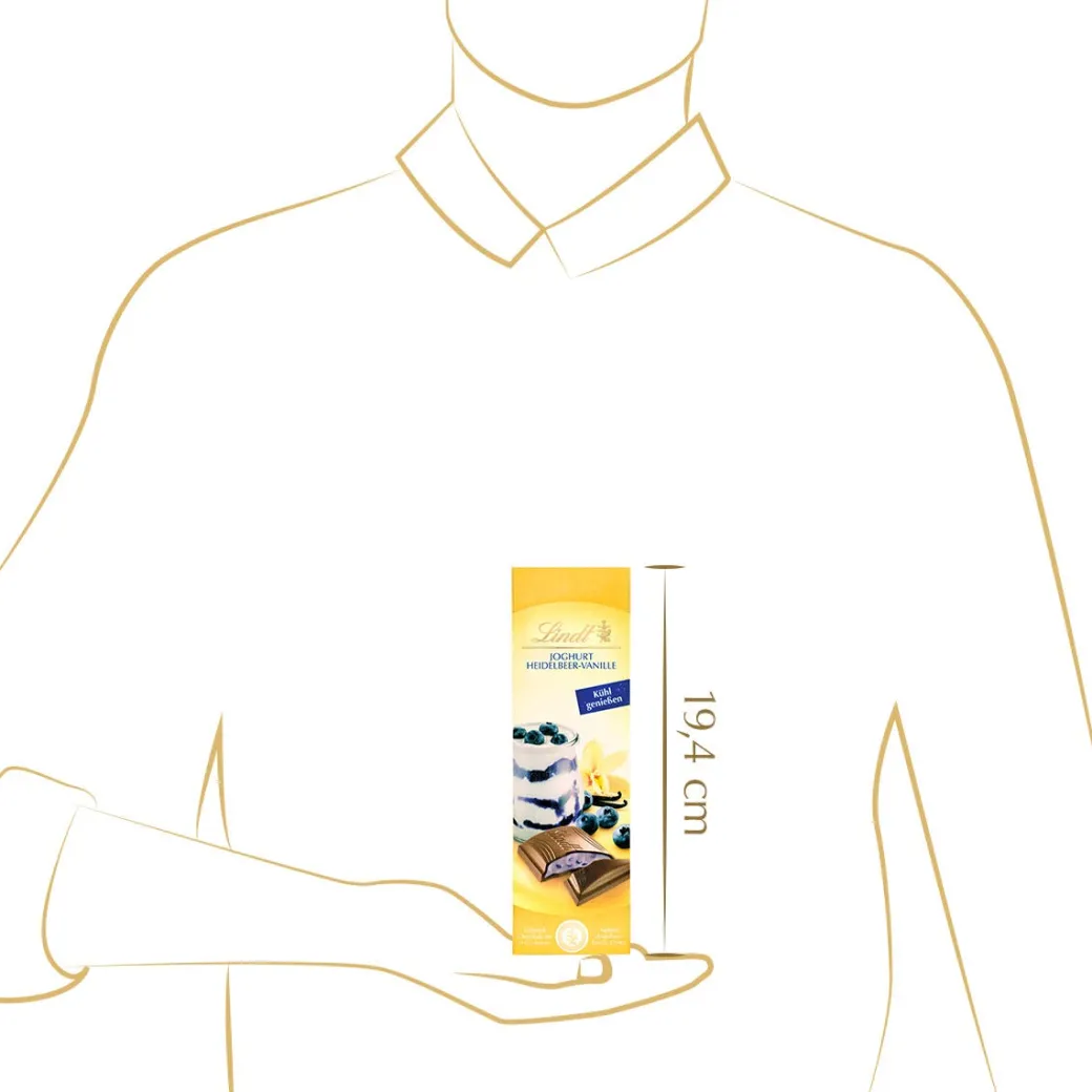 Clearance Joghurt Heidelbeer-Vanille, Vollmilch, 100g Tafeln|Frucht