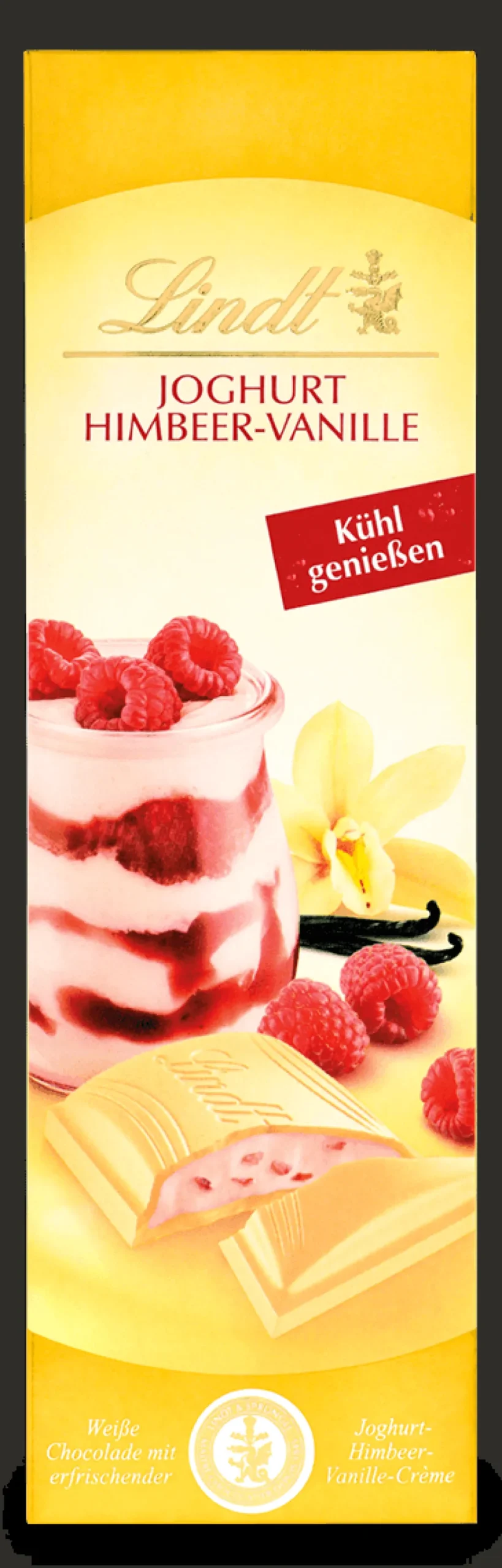 Discount Joghurt Himbeer-Vanille, weiß, 100g Tafeln|Frucht
