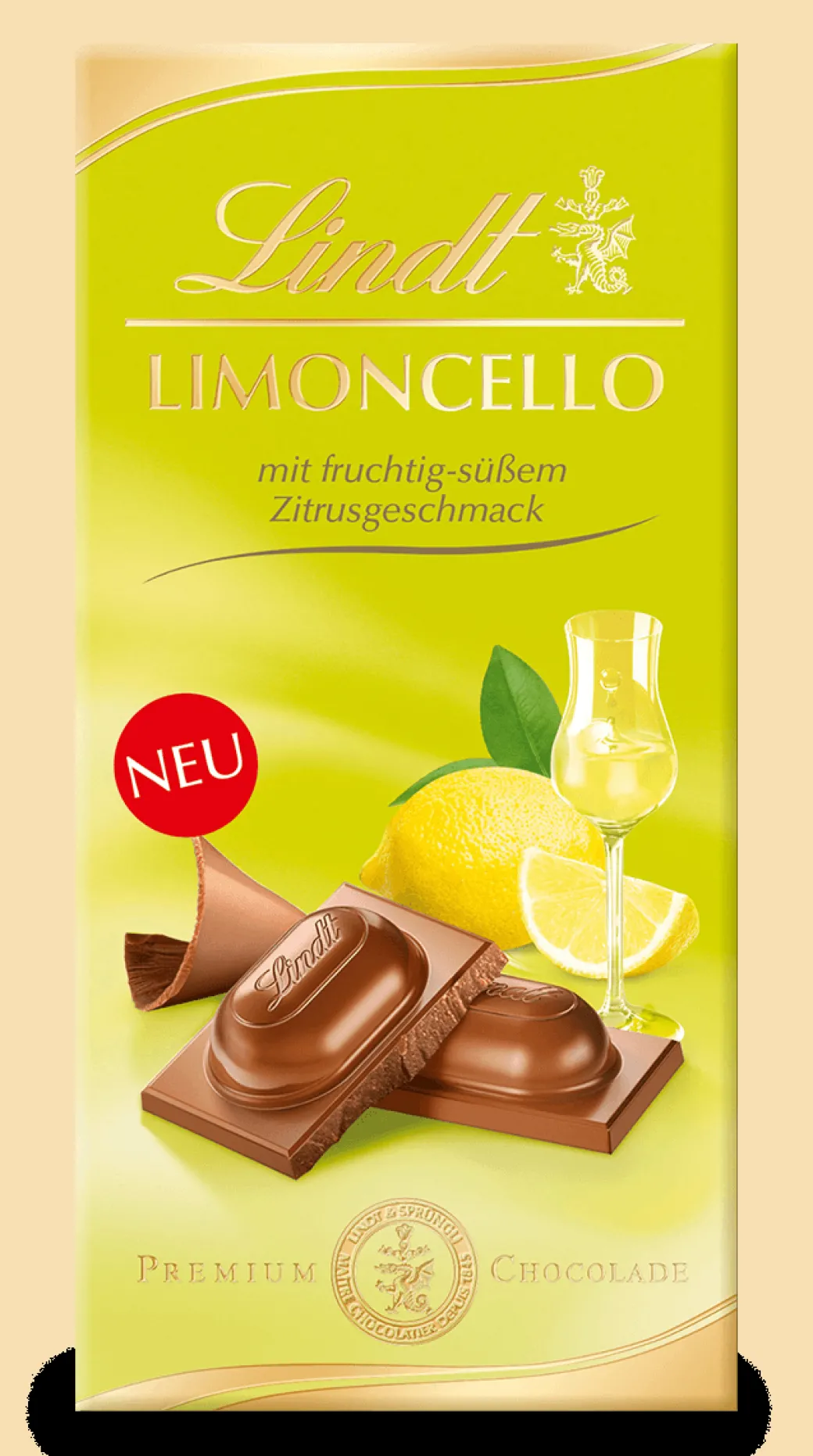 Clearance Limoncello, 100g Tafeln|Mit Alkohol
