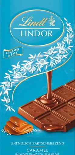 New LINDOR Caramel & Salz, 100g Tafeln