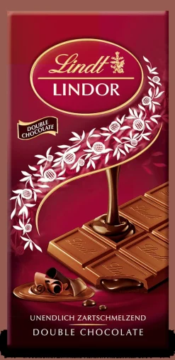 Hot LINDOR Double Chocolate, 100g Tafeln