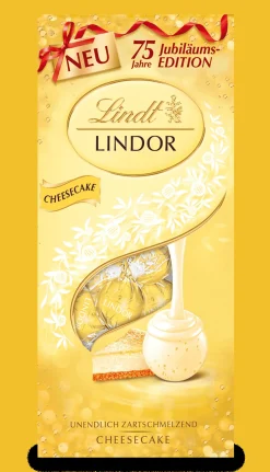 Online LINDOR Kugel Beutel Cheesecake 75 Jahre Jubiläum, 137g Beutel & Xl Beutel