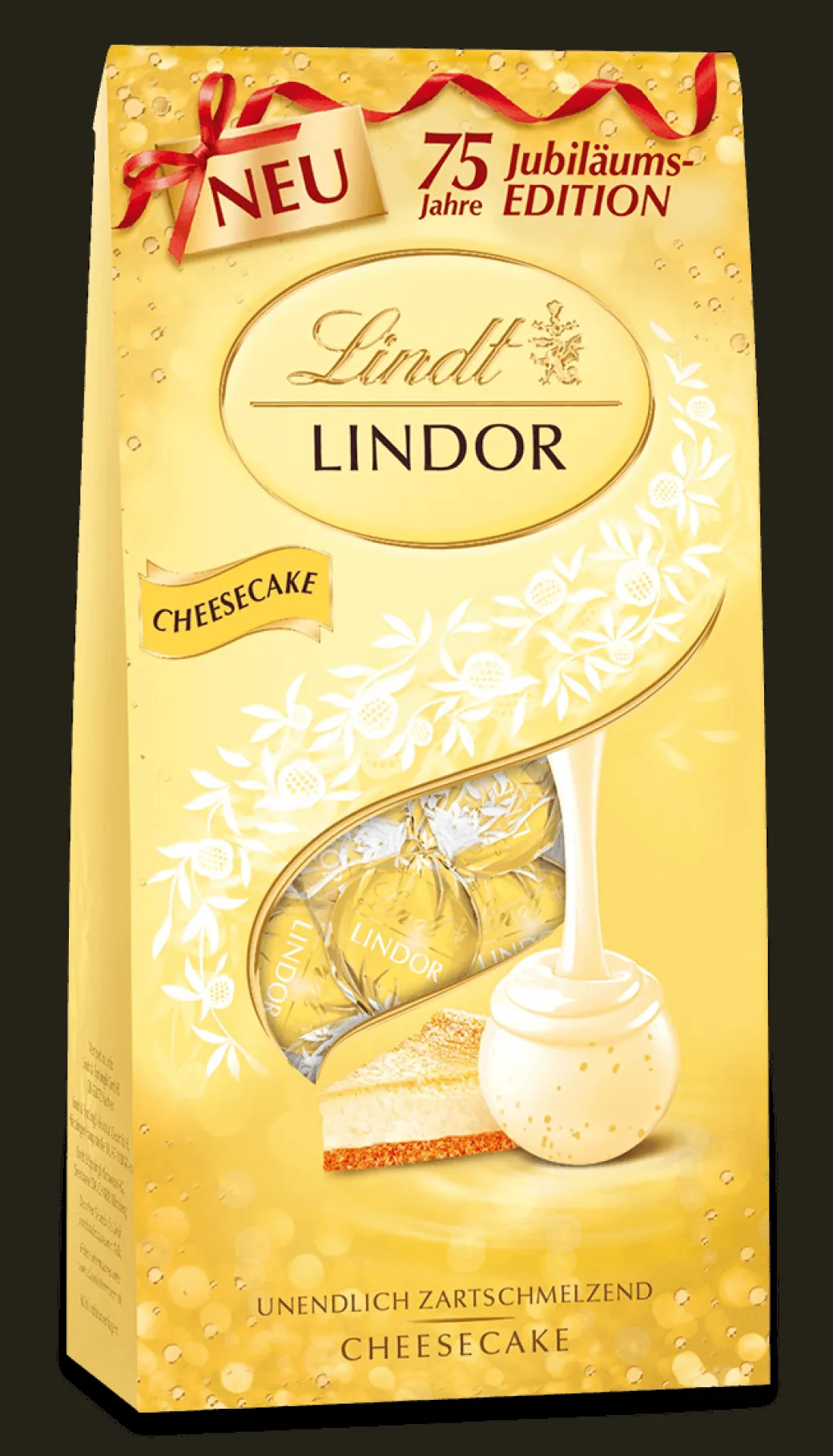 Online LINDOR Kugel Beutel Cheesecake 75 Jahre Jubiläum, 137g Beutel & Xl Beutel