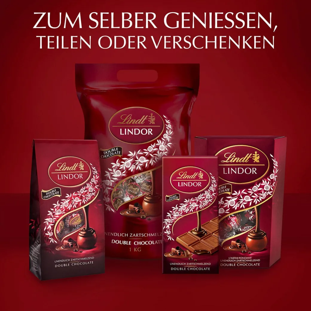 New LINDOR Kugel Beutel Double Chocolate, 1000g Beutel & Xl Beutel
