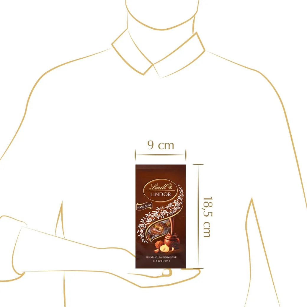 Best LINDOR Kugel Beutel Haselnuss, 137g Beutel & Xl Beutel|Nuss
