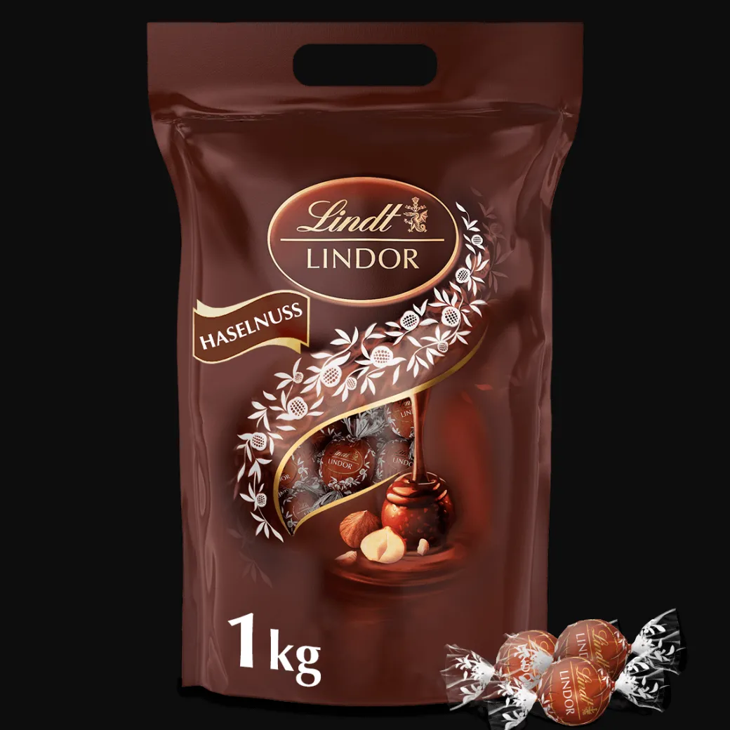 Discount LINDOR Kugel Beutel Haselnuss, 1000g Beutel & Xl Beutel|Nuss