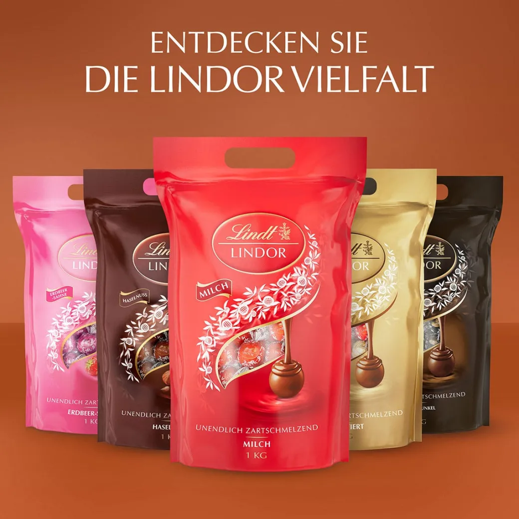 Discount LINDOR Kugel Beutel Haselnuss, 1000g Beutel & Xl Beutel|Nuss