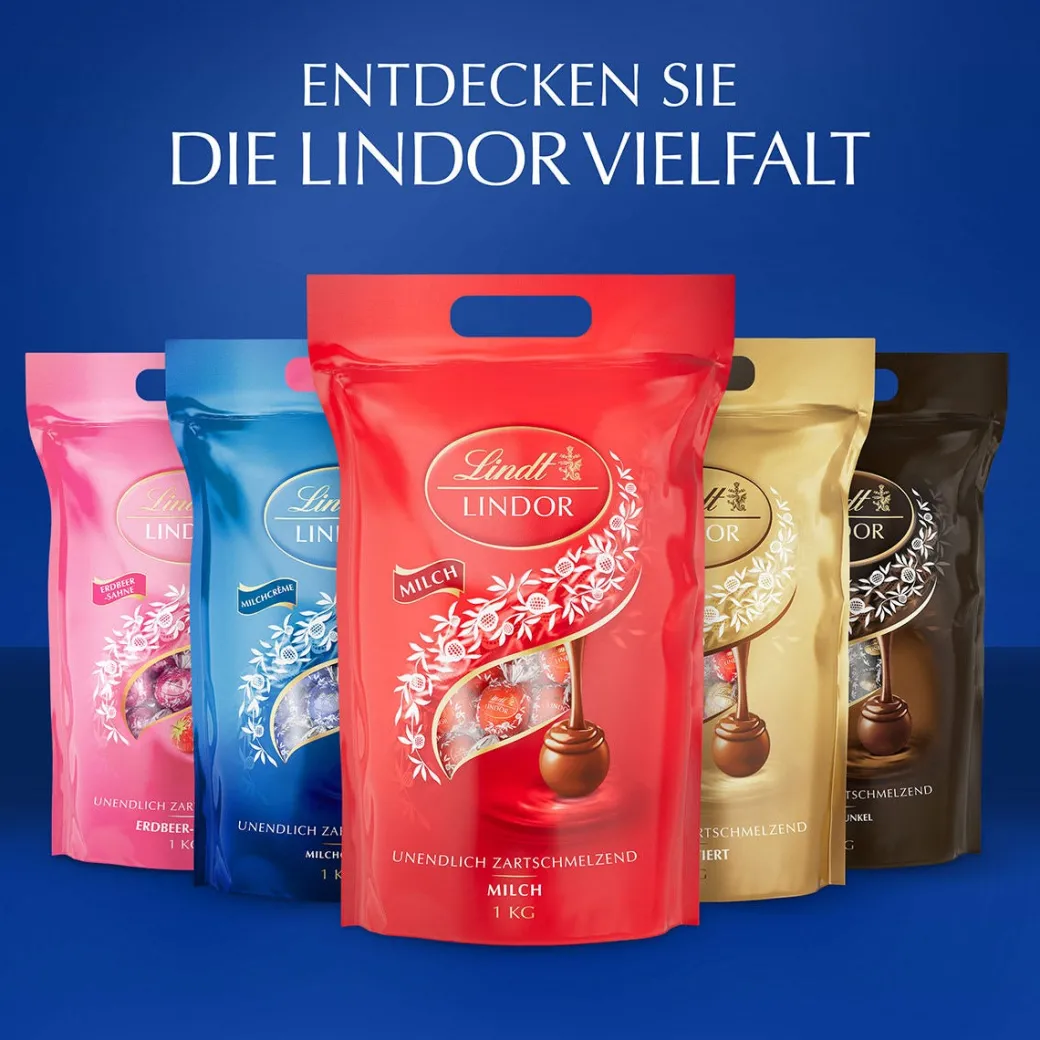 Sale LINDOR Kugel Beutel Milchcrème, 1000g Beutel & Xl Beutel