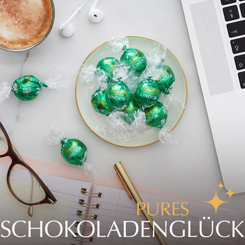 Outlet LINDOR Kugel Beutel Minze Milch, 1000g Beutel & Xl Beutel