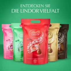 Outlet LINDOR Kugel Beutel Minze Milch, 1000g Beutel & Xl Beutel