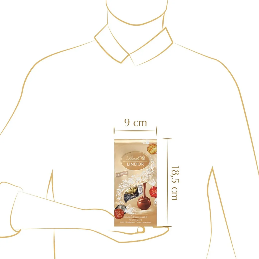 Clearance LINDOR Kugel Beutel Mischung, 137g Beutel & Xl Beutel|Dunkel