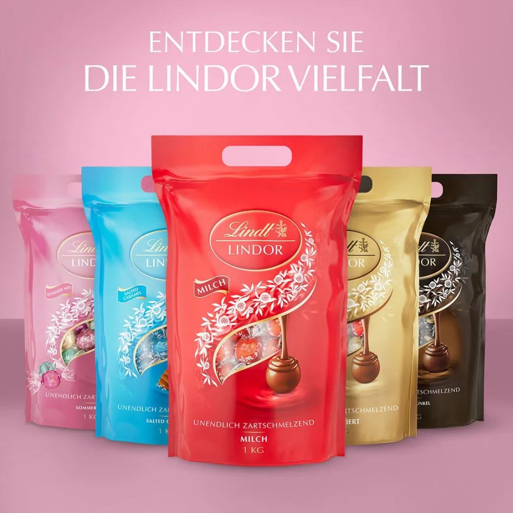 Clearance LINDOR Kugel Beutel Sommer-Mix, 1000g Beutel & Xl Beutel|Sommer