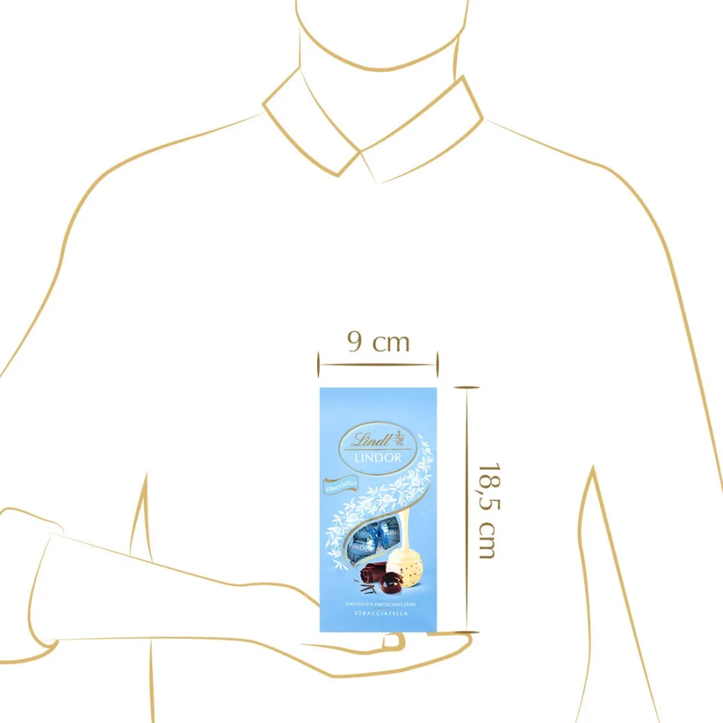 Hot LINDOR Kugel Beutel Stracciatella, 134g Beutel & Xl Beutel|Weiß