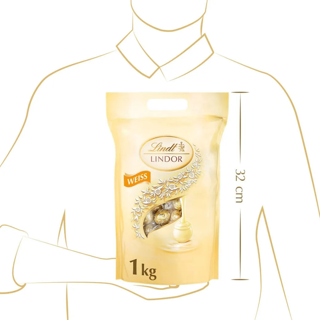 Discount LINDOR Kugel Beutel Weiß, 1000g Beutel & Xl Beutel|Weiß