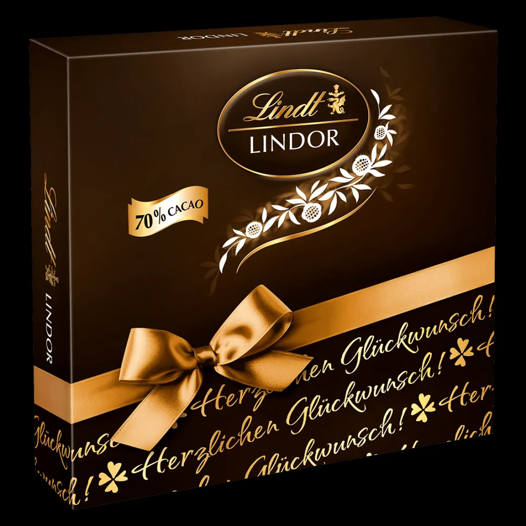 Outlet LINDOR Präsent Box Extra Dark 70%, 186g Dunkel