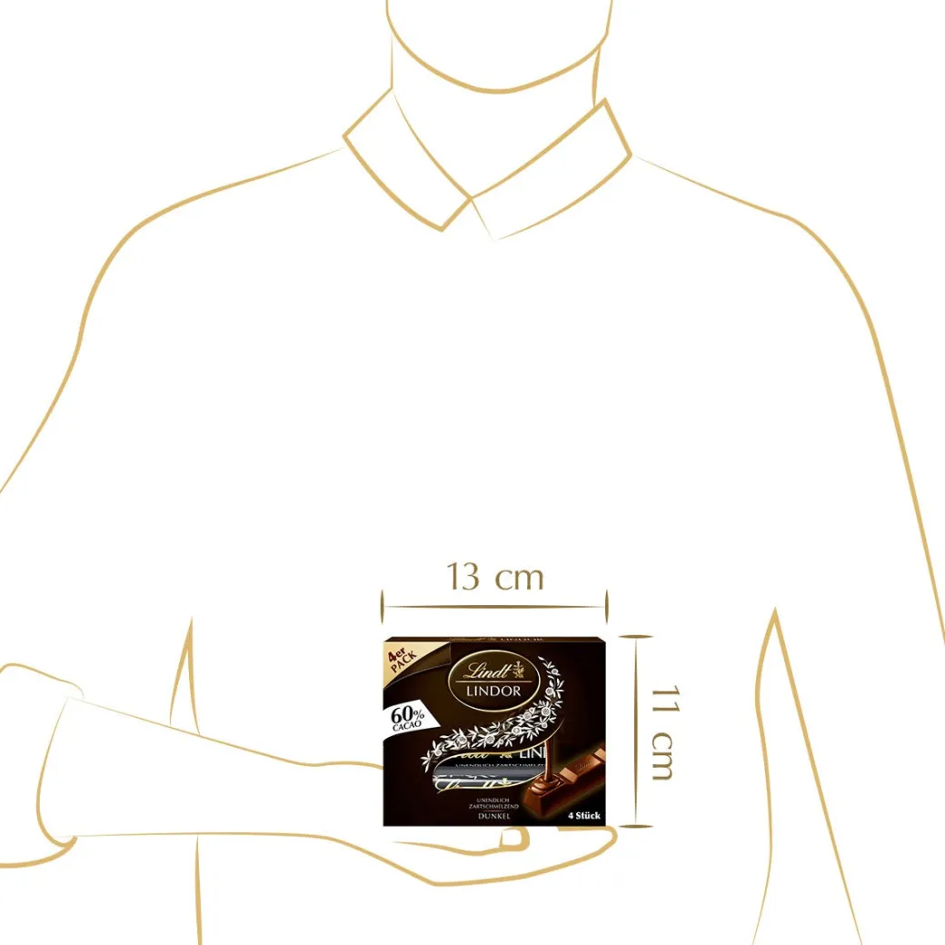 New LINDOR Stick Multipack 60%, 4 x 25g Dunkel