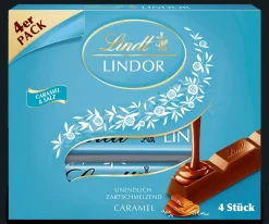 Outlet LINDOR Stick Multipack Caramel & Salz, 4 x 25g Karamell