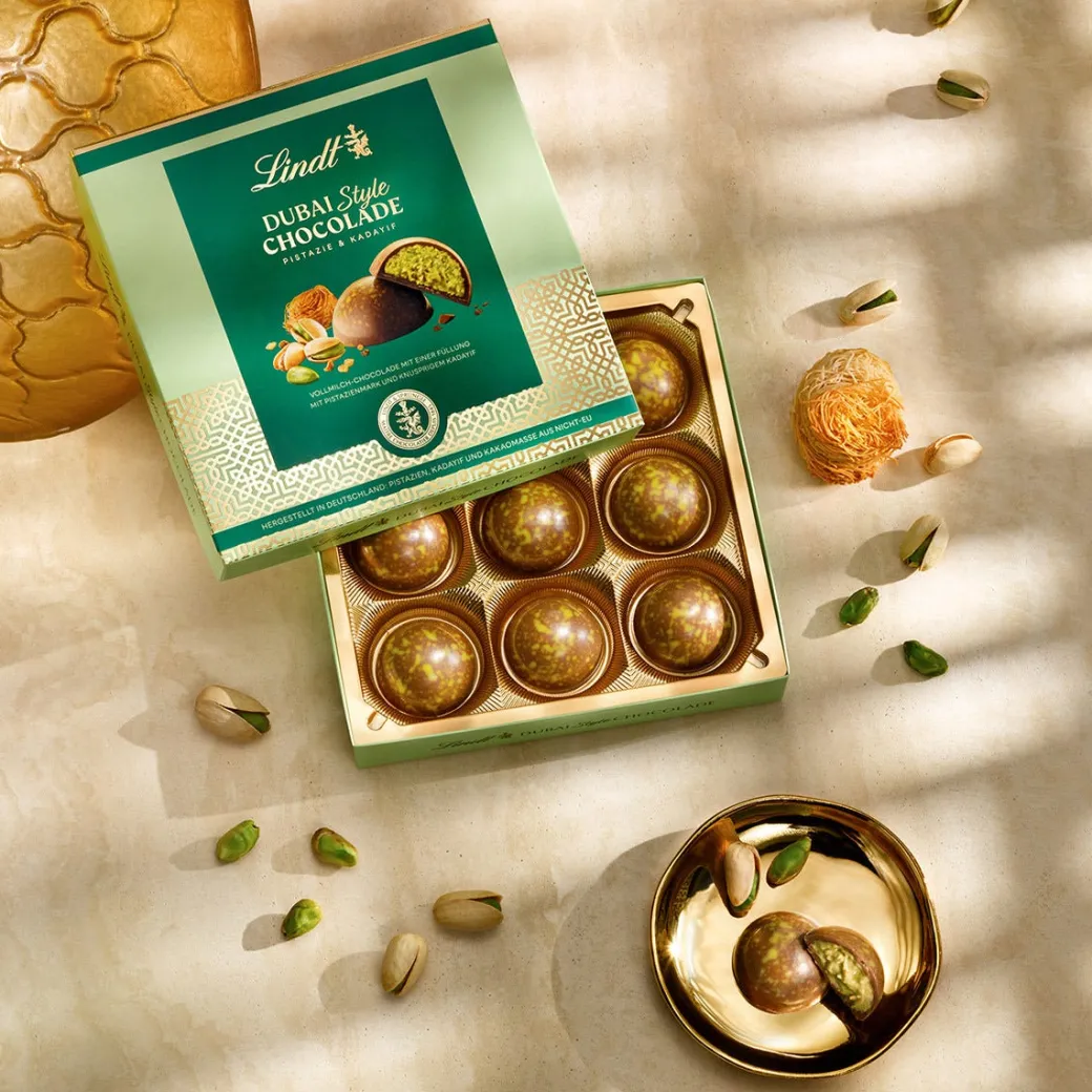 Discount Dubai Style Pralinés, 90g Nuss|Vollmilch