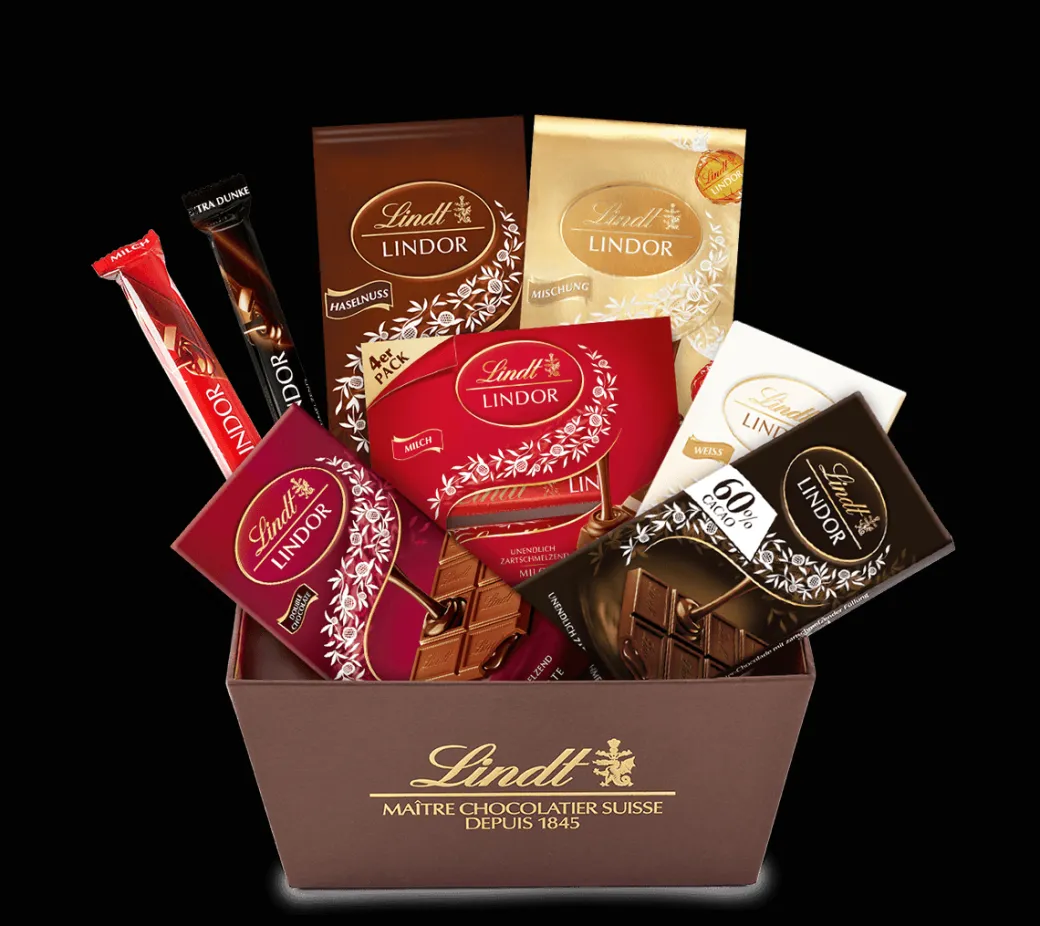 Discount LINDOR Geschenkkorb Mischung, 750g Tafeln|Sticks