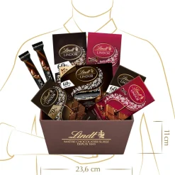 Clearance LINDOR Geschenkkorb Dark, 747g Sticks|Tafeln